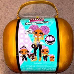 1-LOL surprise OMG 24K D.J. Family. 45+ surprises. Big gold carrying case.